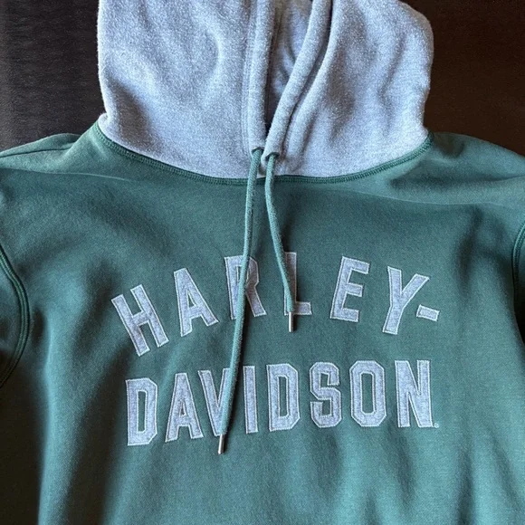 Harley-Davidson Green and Gray Men's Sweater - Picture 4 of 7